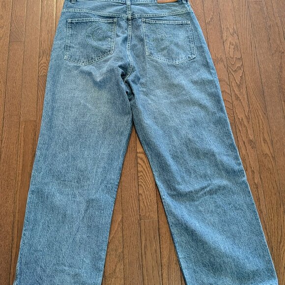 Y2K Baggy Ecko 'Natural High' Embroidered Jeans - Size 37x31 - Picture 6 of 7
